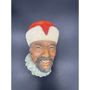 1966 Bossons Chalkware Himalayan Head Vintage Wall Decor Congleton England